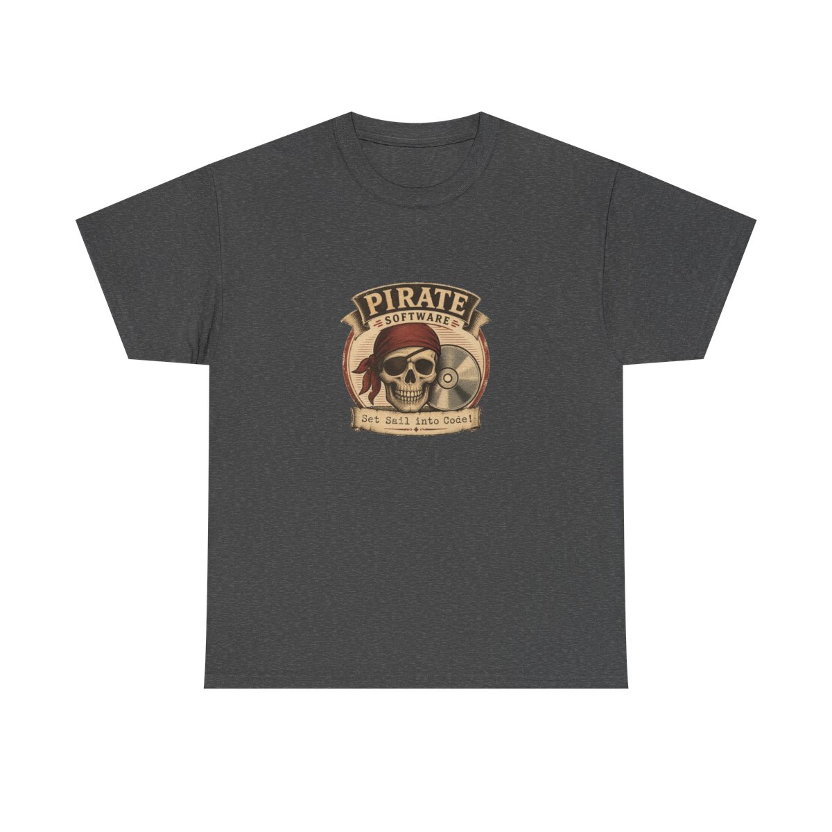 Pirate Software "Set Sail into Code!" Unisex Tee - alternate angle 2, merchandise