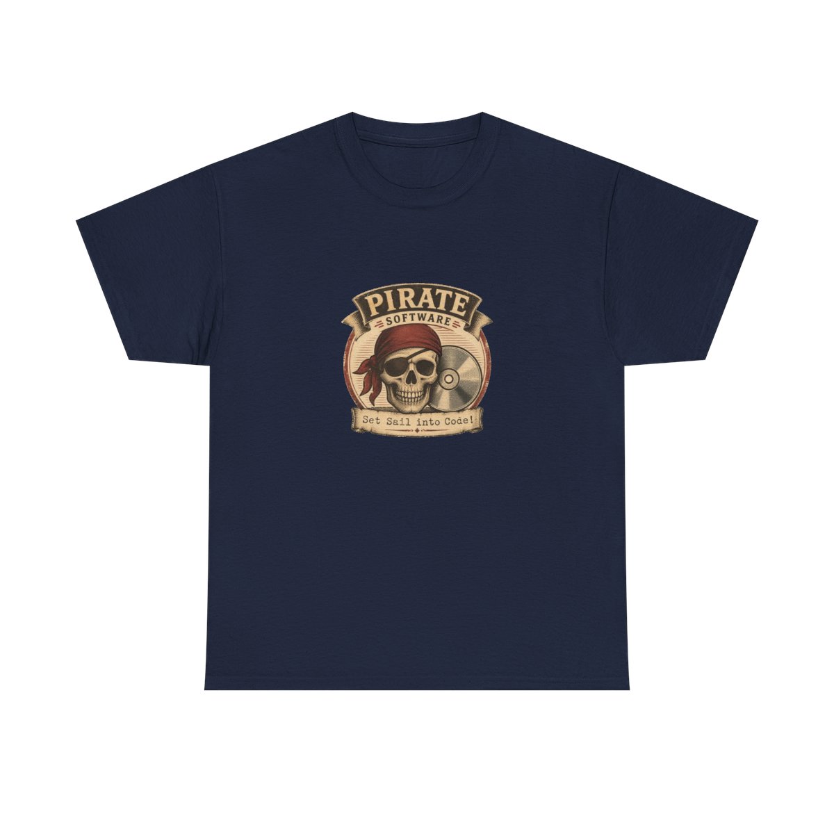 Pirate Software "Set Sail into Code!" Unisex Tee - alternate angle 3, merchandise