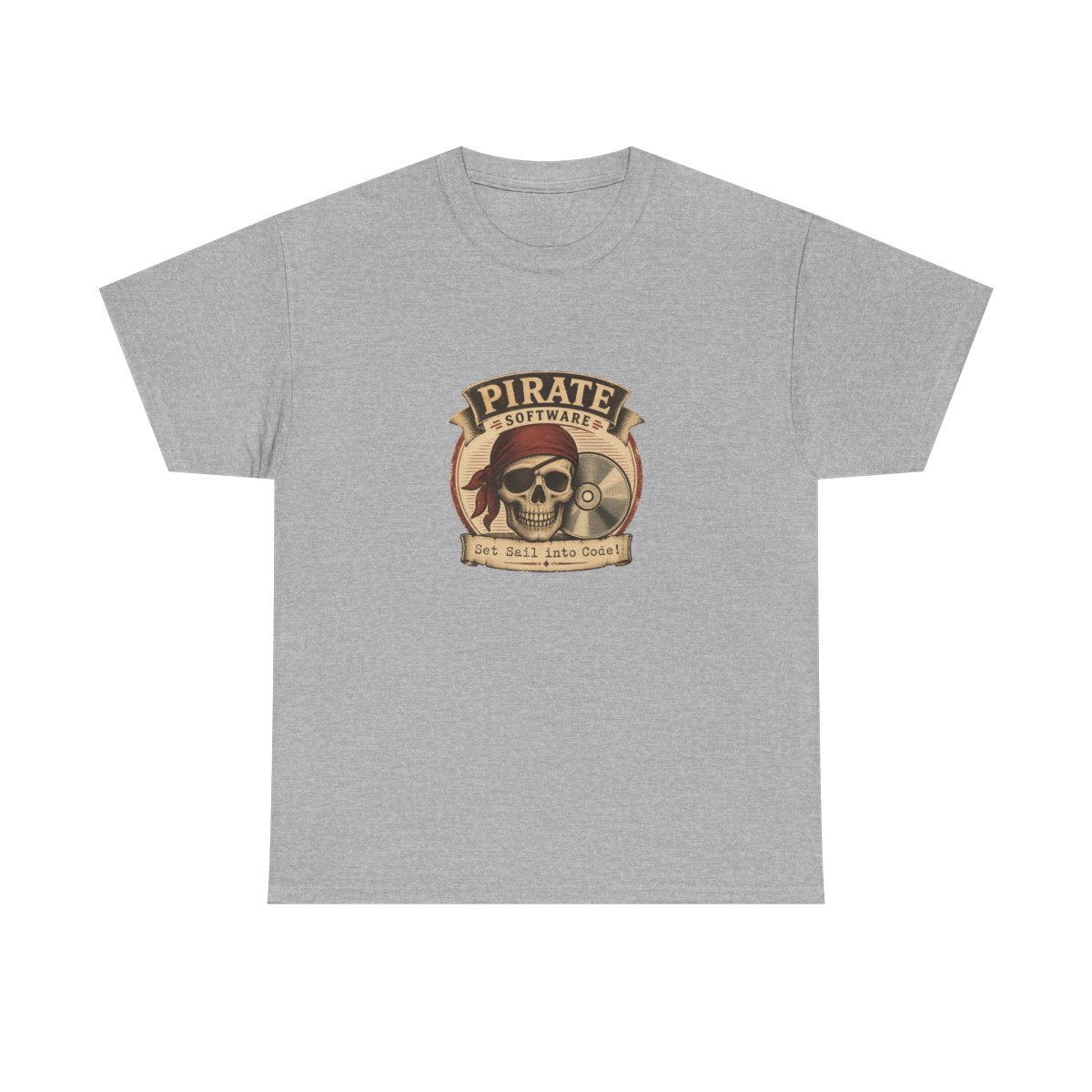 Pirate Software "Set Sail into Code!" Unisex Tee - alternate angle 5, merchandise