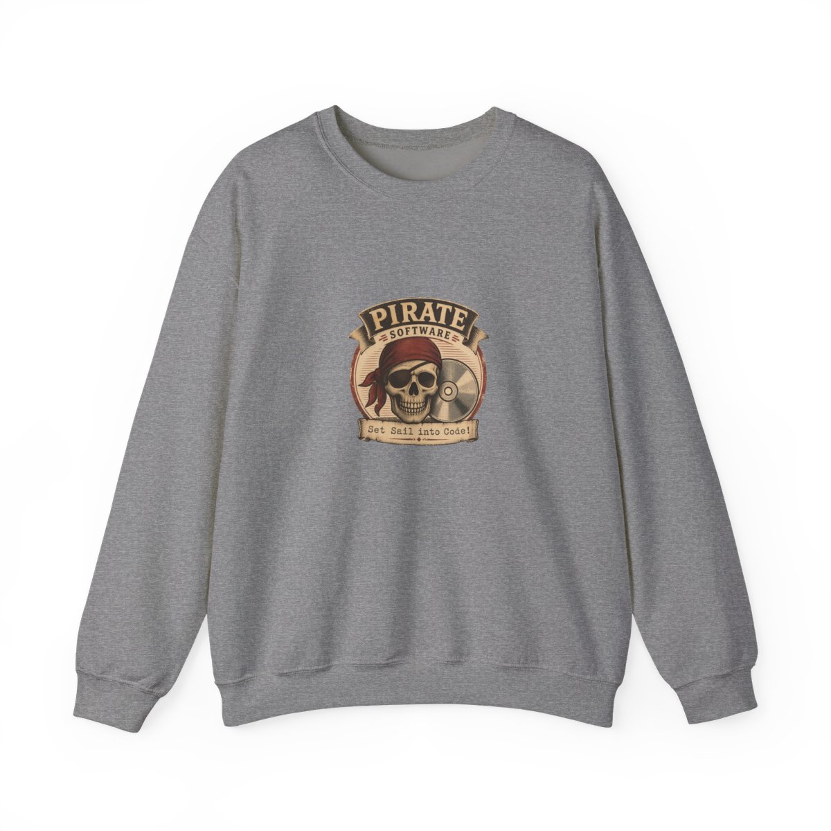 Pirate Software "Set Sail into Code!" Crewneck - alternate angle 5, merchandise