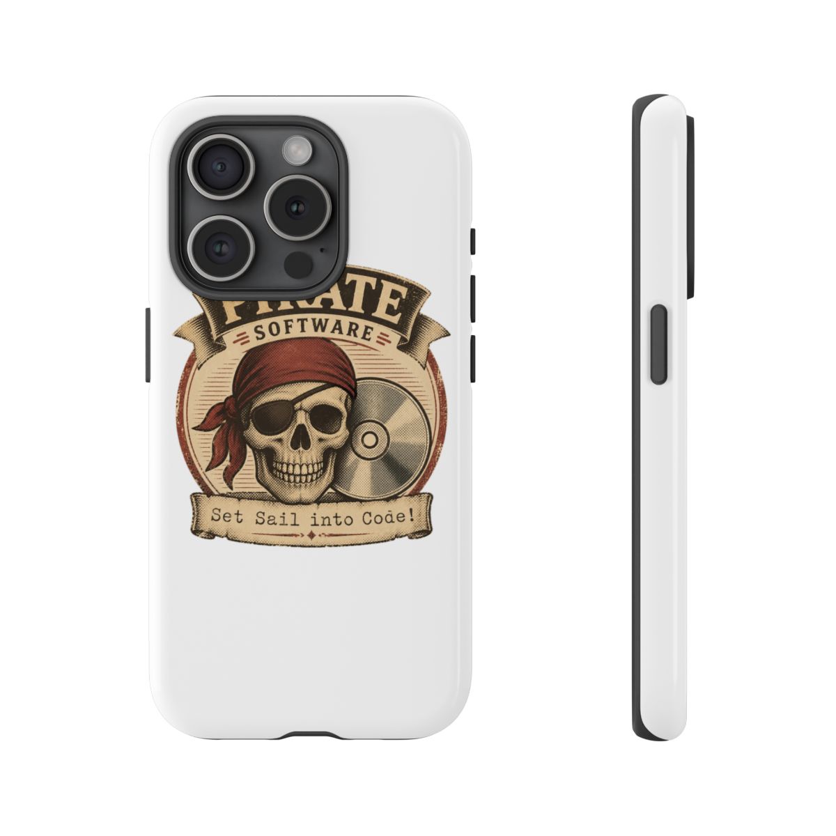 Pirate Software "Set Sail into Code!" Phone Case - alternate angle 5, merchandise