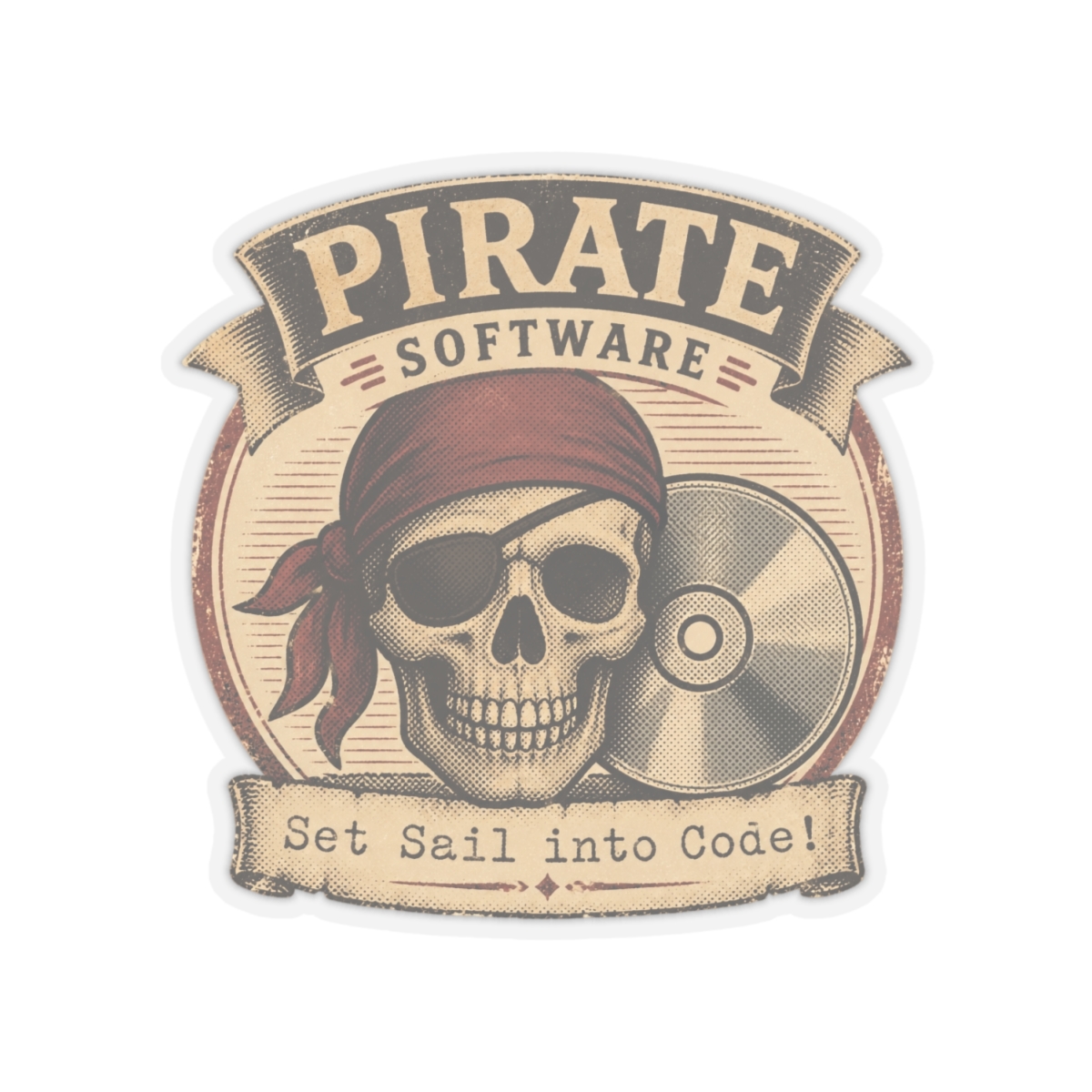 Pirate Software "Set Sail into Code!" Sticker