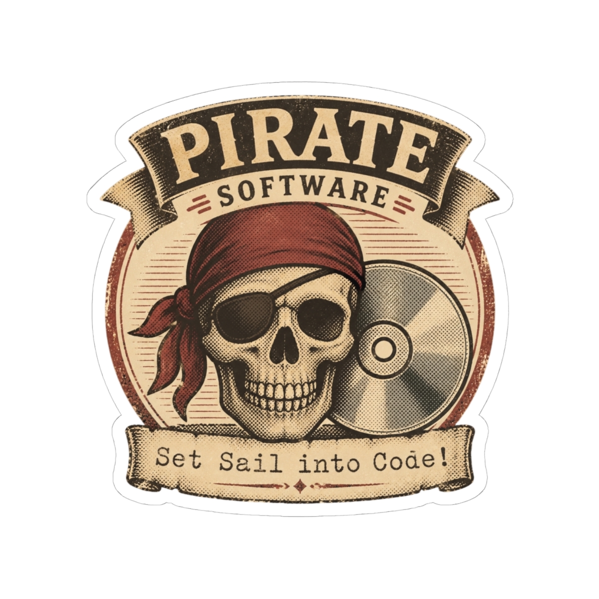 Pirate Software "Set Sail into Code!" Sticker